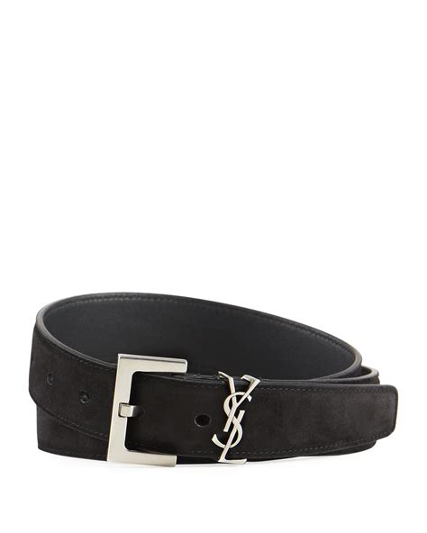 ysl belt men sale|saint laurent monogram suede belt.